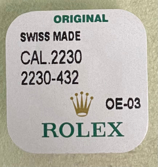 Rolex Caliber 2230 Part #432 Balance w/ Timed Breguet Hairspring