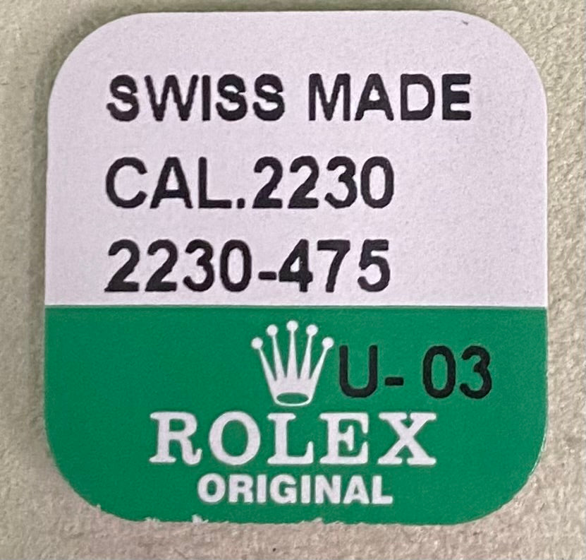 Rolex Caliber 2230 part #475 Driving Pinion (Balance Bridge ht Adjustment)