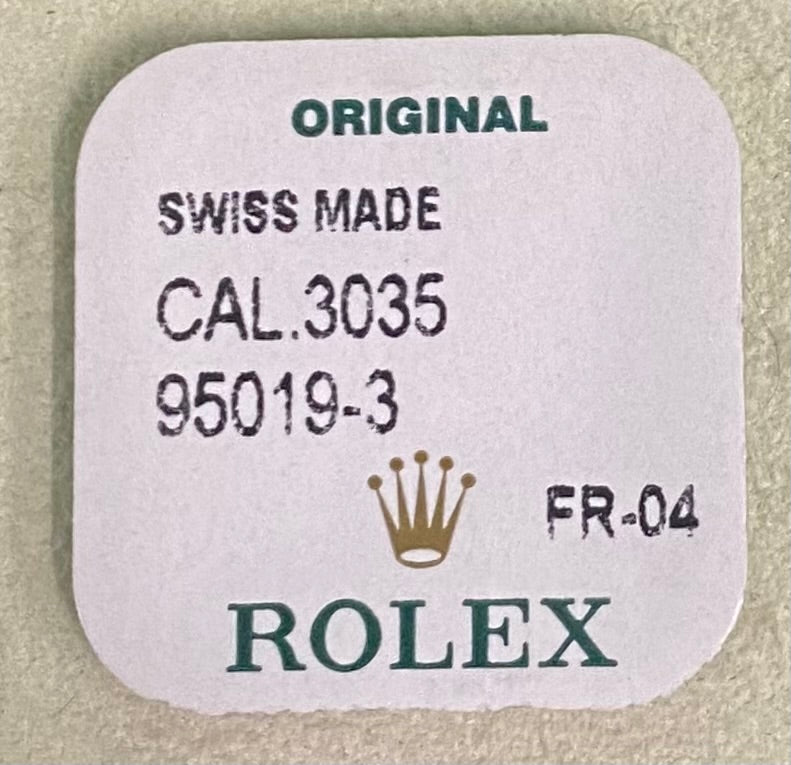 Rolex Caliber 3035 Part #95019-3 Cap Jewel, Upper & Lower