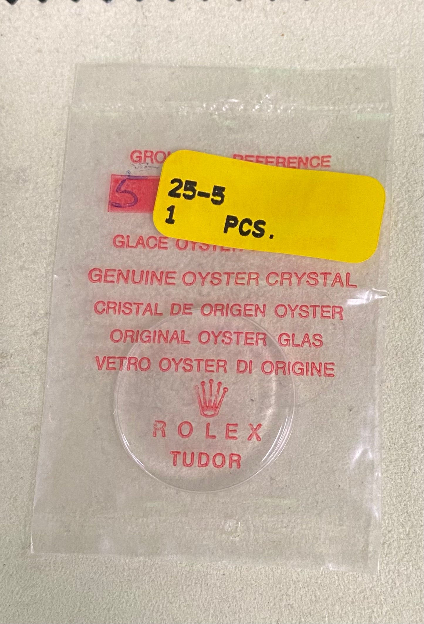 Rolex Crystal Part #25-5 Acrylic