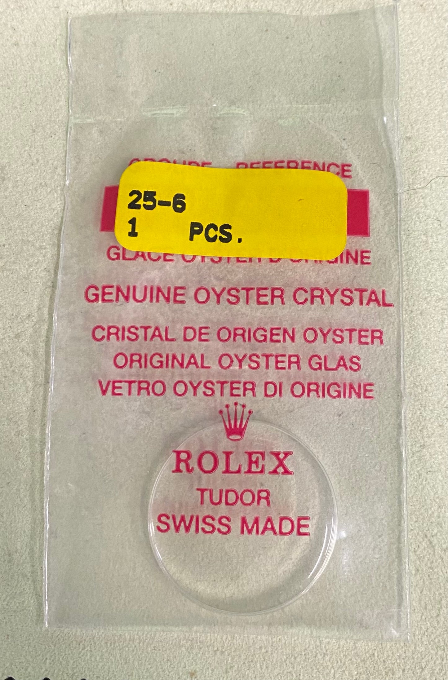 Rolex Crystal Part #25-6 Acrylic