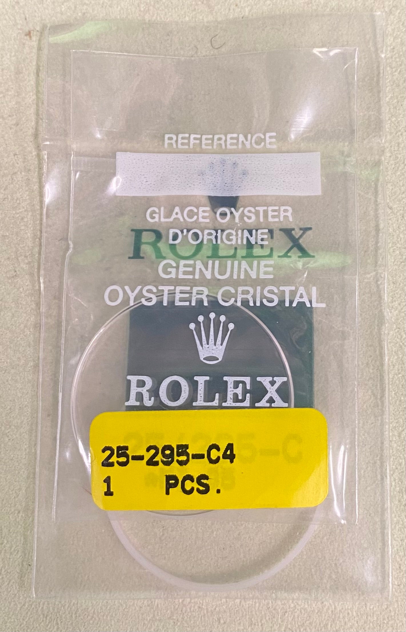 Rolex Crystal Part #25-295-C4 Sapphire