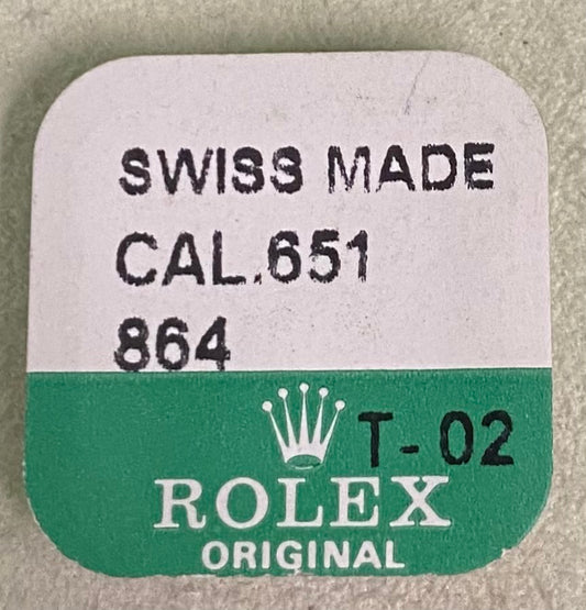 Rolex Caliber 651 Part #864 Canter Wheel W/ Cannon Pinion